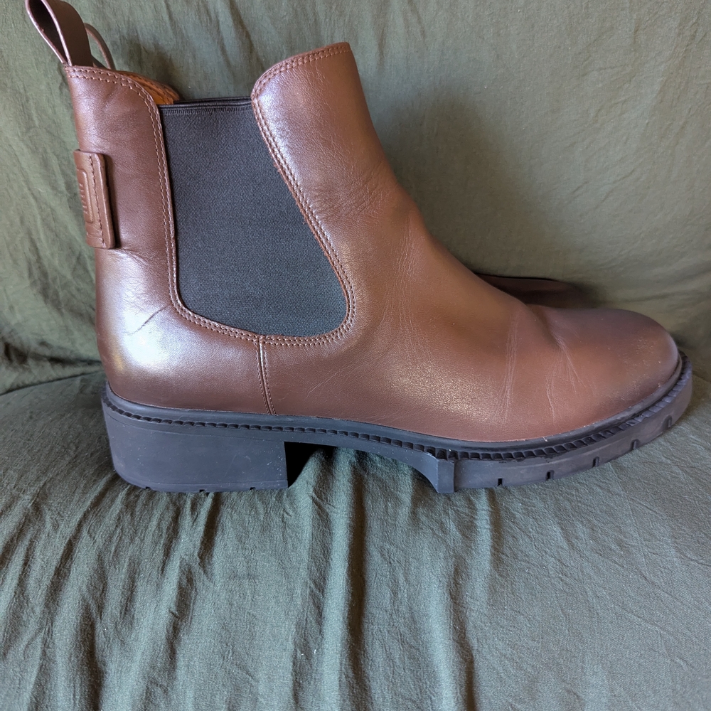 Coach Brown Leather Ankle Boots - Picture 2 of 9